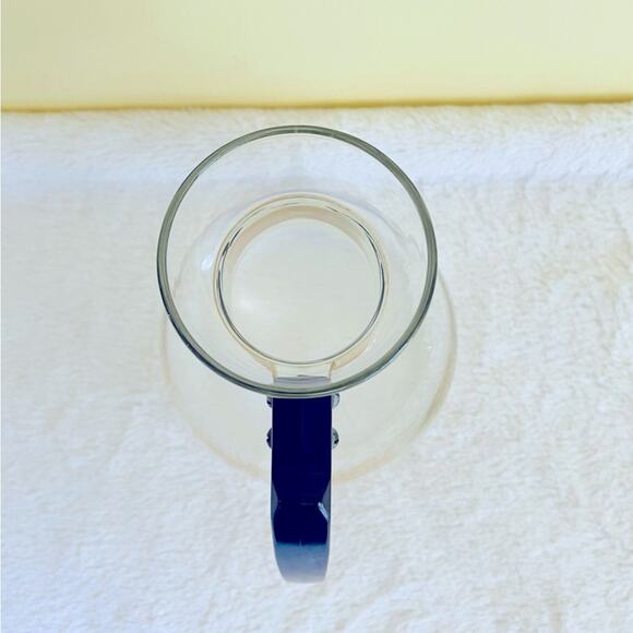 Vtg Pyrex 1960's Mid Century Modern Coffee Carafe Gold Accents No Lid Coffee Pot - Picture 7 of 7